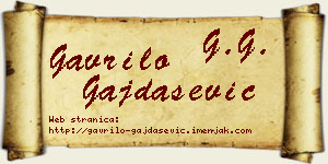 Gavrilo Gajdašević vizit kartica
